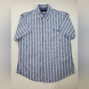 Vintage Ralph Lauren Blue Label Striped Shirt L